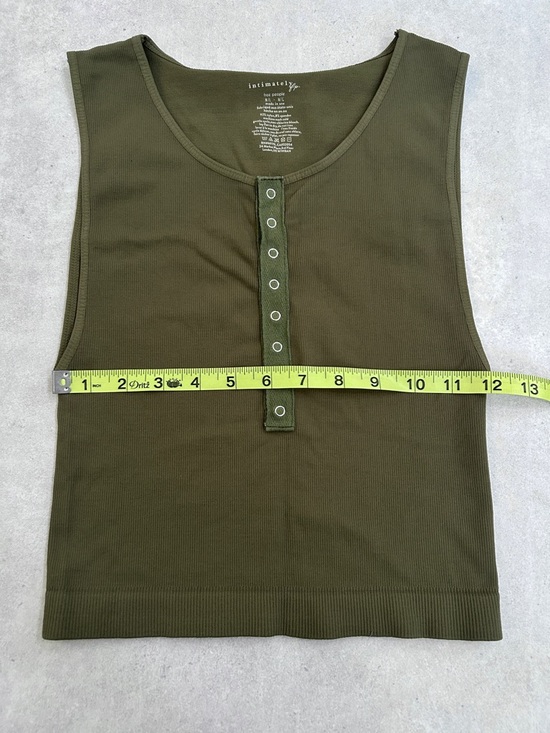 Intimately Free People Olive Ribbed Henley Tank | M/L - Picture 5 of 6